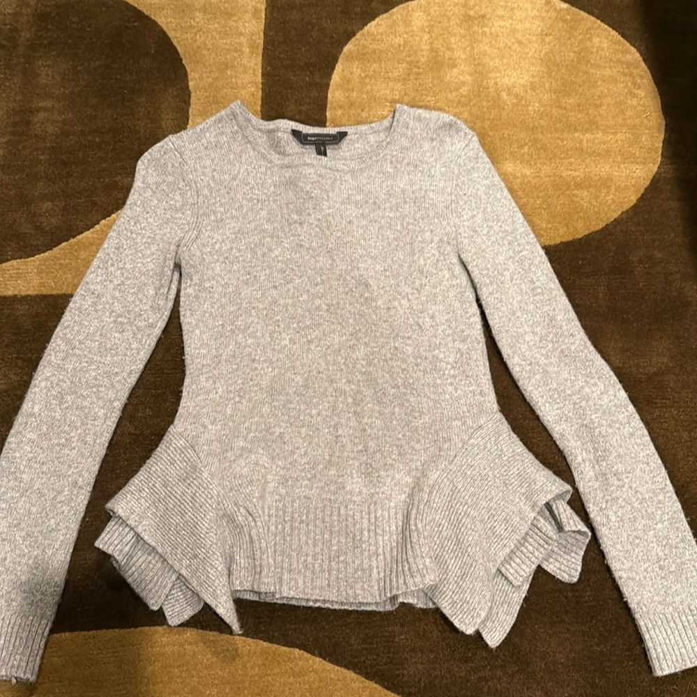 BCBGMAXAZRIA asymmetrical Heather Grey Size M